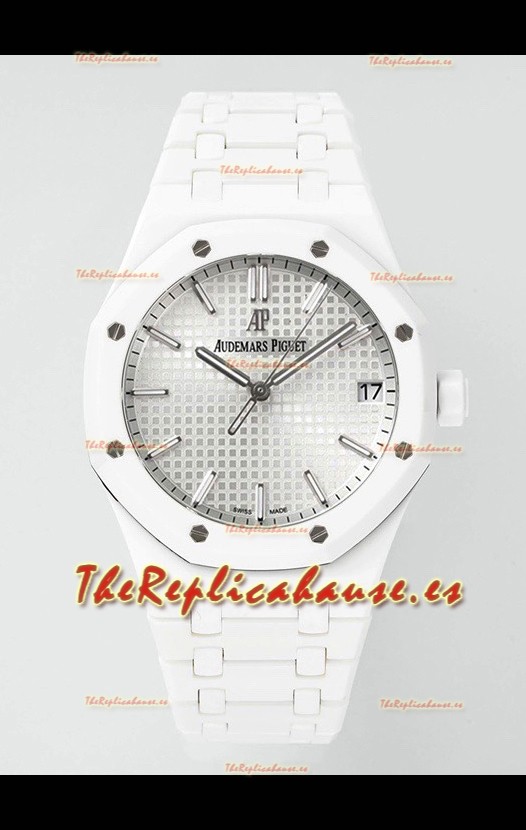 Réplica del Reloj Audemars Piguet Royal Oak 15500 de Cerámica Blanca, Superclon