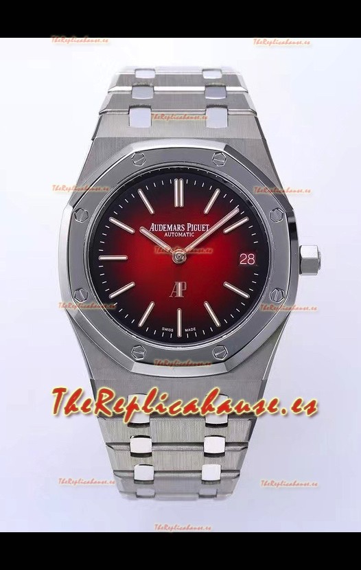 Reloj Audemars Piguet Super Clone Royal Oak extrafino con Dial Rojo