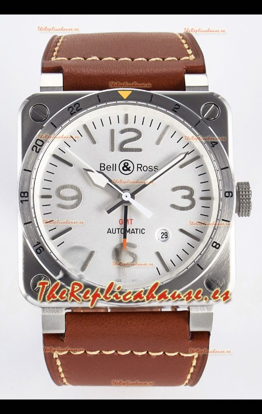 Bell & Ross BR03-93 GMT Edition Dial Blanco Reloj Réplica Espejo 1:1 