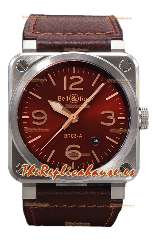 Bell and Ross BR03-A Edición Golden Heritage Acero 904L Reloj Réplica Suiza 