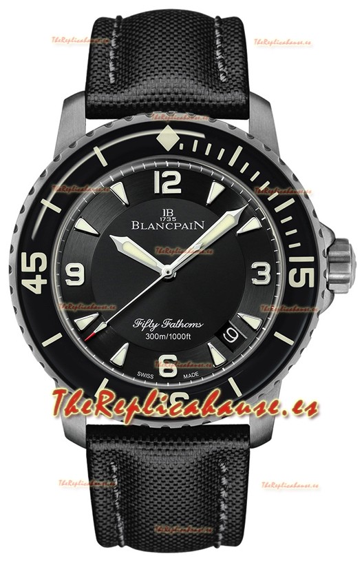 Blancpain Fifty Fathoms Automatique Titanium Edition Reloj Réplica Suiza en Calidad Espejo 1:1