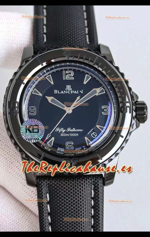 Blancpain Fifty Fathoms Automatique Revestimiento PVD Reloj Réplica Espejo 1:1 