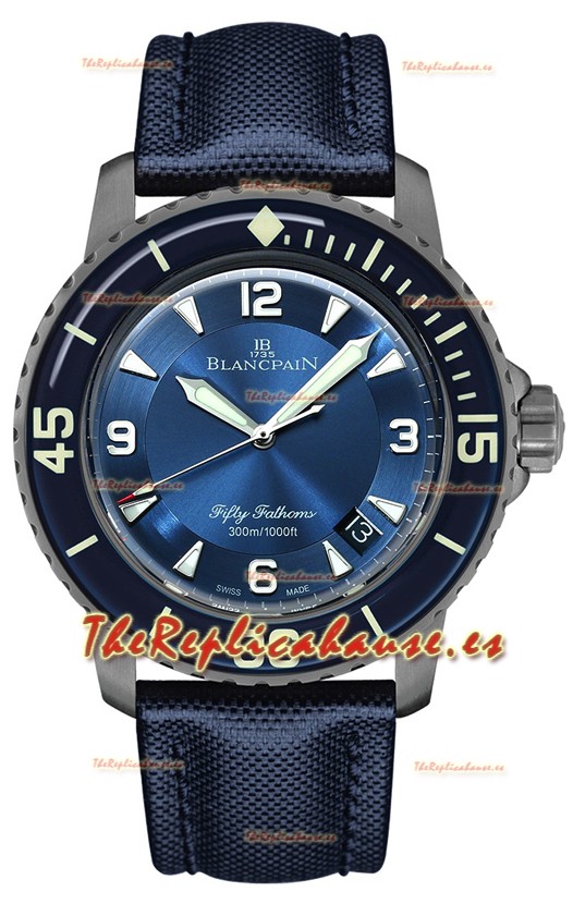 Blancpain Fifty Fathoms Automatique Titanium Edition Reloj Réplica Suiza en Calidad Espejo 1:1