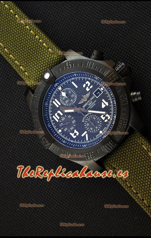 Breitling Avenger Reloj Réplica Suizo Caja de Titanio con Dial de Carbón Reloj Réplica a Espejo 1:1