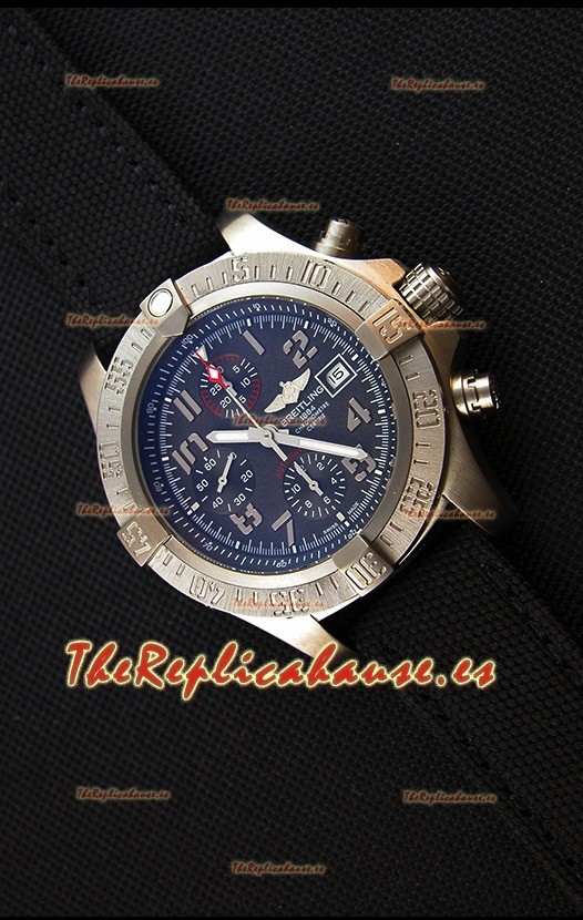 Breitling Avenger Reloj Réplica Suizo Caja de titanio , Dial Negro, Reloj Réplica a Espejo 1: 1