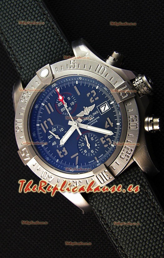 Breitling Avenger BANDIT Reloj Réplica Suizo Caja de titanio , Dial Negro, Reloj Réplica a Espejo 1: 1