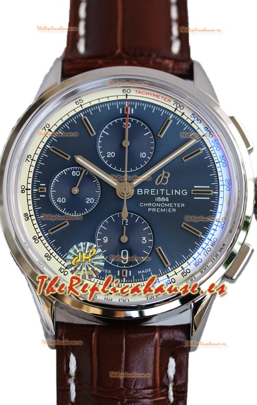 Breitling Premier B01 Chronograph 42 Edition Caja Acero Dial Azul - Reloj Réplica Espejo 1:1