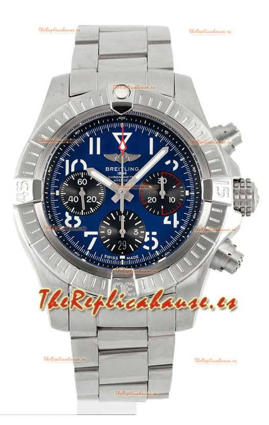 Breitling Avenger B01 Chronograph 45 Acero Inoxidable Dial Azul Reloj Réplica Suiza Espejo 1:1