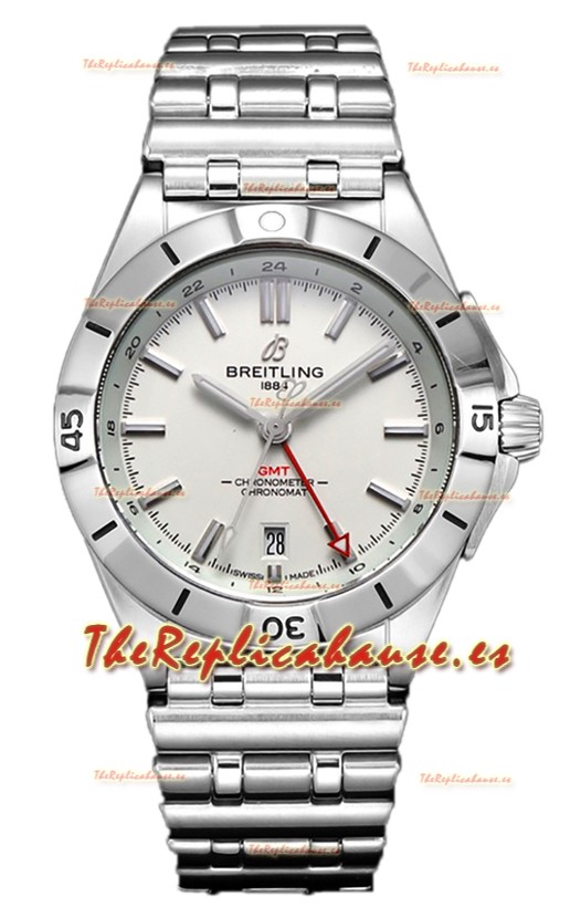 Breitling Chronomat Automatic GMT 40 Dial Blanco Reloj Réplica Suiza Espejo 1:1
