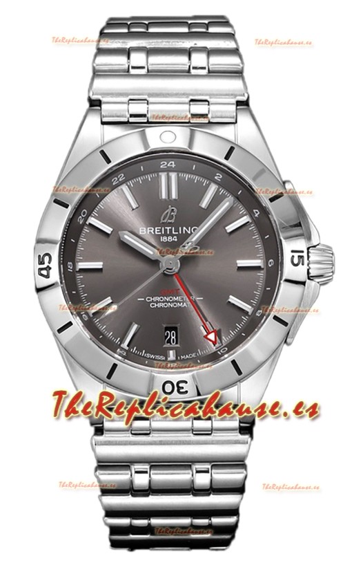 Breitling Chronomat Automatic GMT 40 Dial Gris Reloj Réplica Suiza Espejo 1:1