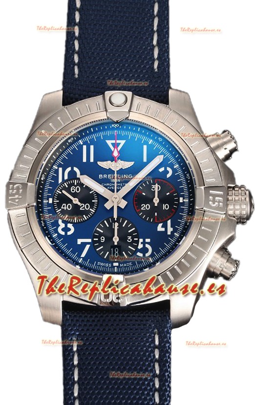 Breitling Avenger Chronograph 45 Dial Azul Reloj Réplica Suiza Espejo 1:1 