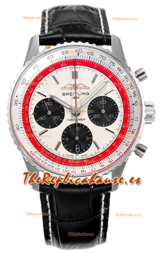 Breitling Navitimer B01 Boeing 747 Chronograph 43 Dial Blanco - Caja Acero 904L Réplica Suiza Espejo 1:1
