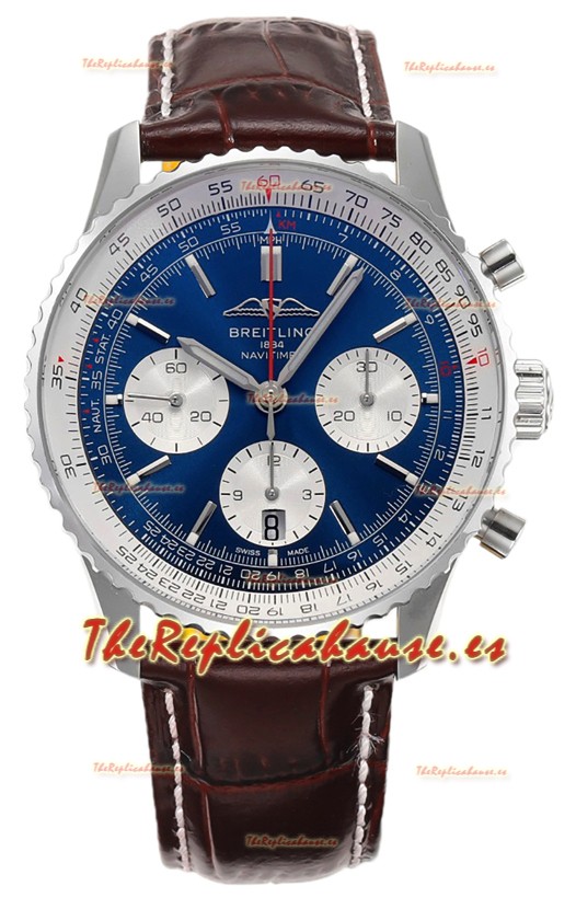 Breitling Navitimer B01 Chronograph 43 Dial Azul - Caja Acero 904L Réplica Suiza Espejo 1:1