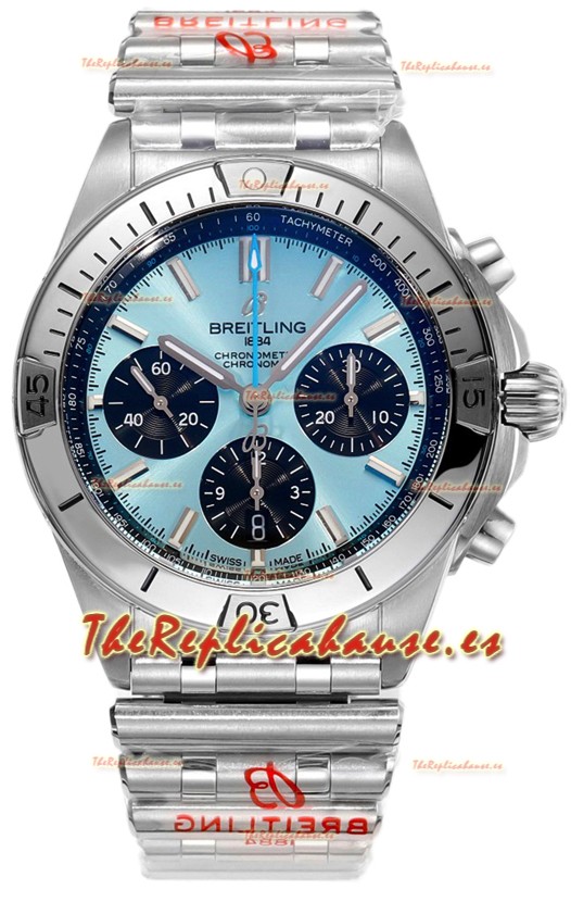 Breitling Chronomat B01 42 Edición Suiza Caja Acero 904L Dial Azul Claro Reloj Réplica Espejo 1:1