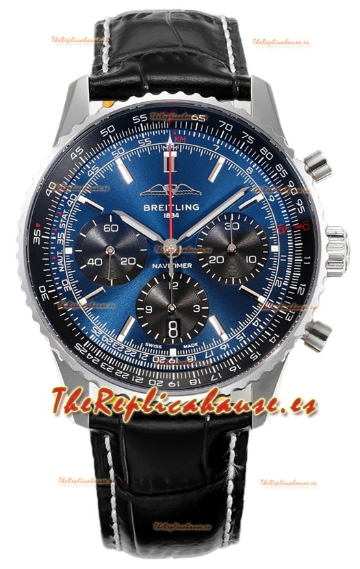 Breitling Navitimer B01 Chronograph 43 Dial Azul - Caja Acero 904L Réplica Suiza Espejo 1:1