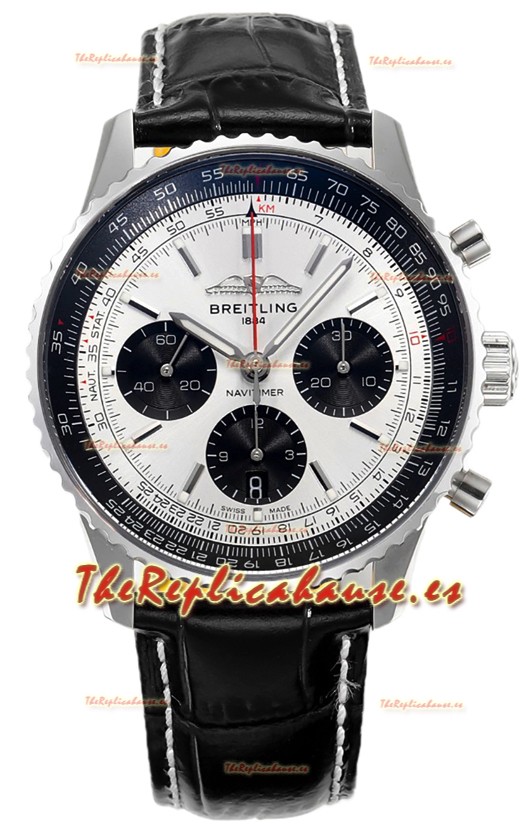 Breitling Navitimer B01 Chronograph 43 Dial Acero - Caja Acero 904L Réplica Suiza Espejo 1:1