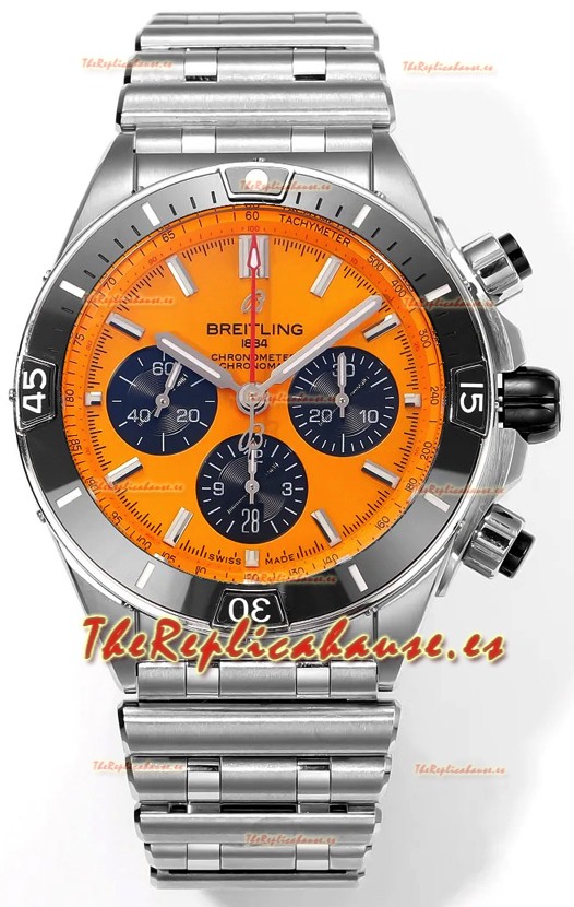 Breitling Chronomat B01 42 Edición Suiza Caja Acero 904L Dial Amarillo Pálido Reloj Réplica Espejo 1:1