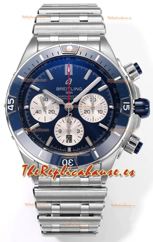 Breitling Chronomat B01 42 Edición Suiza Caja Acero 904L Dial Azul Reloj Réplica Espejo 1:1