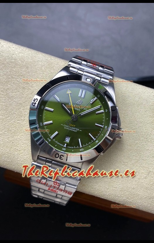 Breitling Chronomat Automatic GMT 40 Dial Verde Reloj Réplica Suizo Espejo 1:1