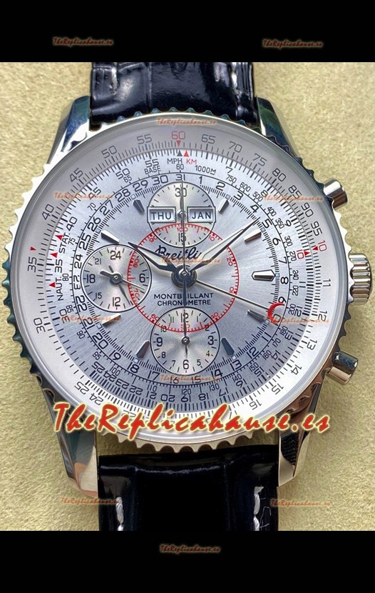 Breitling Montbrilliant Superclone Reloj Réplica en Dial Blanco - Caja Acero 904L