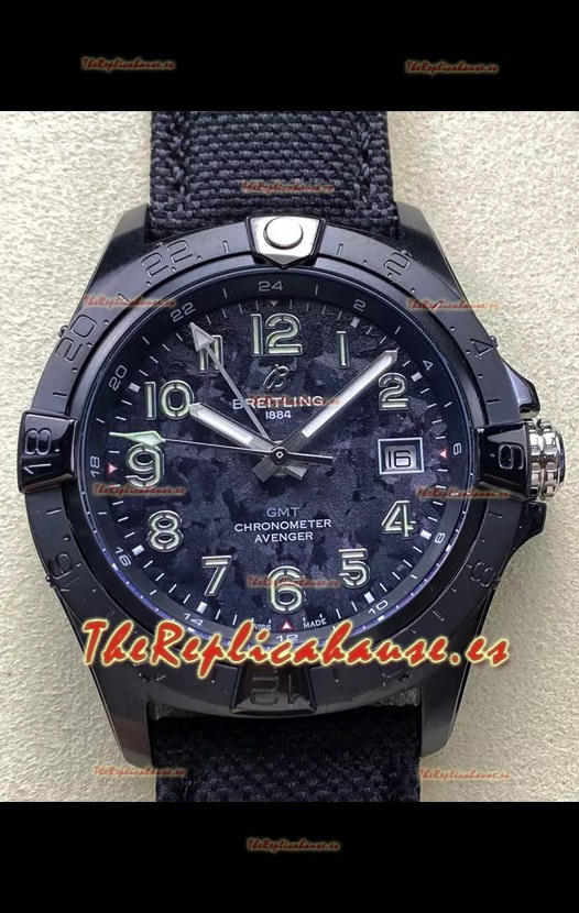 Breitling Avenger Automatic 44 Reloj Réplica Suizo Super Clone 1:1 - Dial Carbono