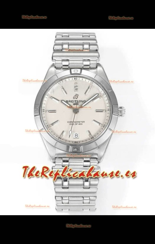 Breitling Chronomat 36MM Acero Inoxidable Casing Reloj Réplica Espejo 1:1 Dial Blanco