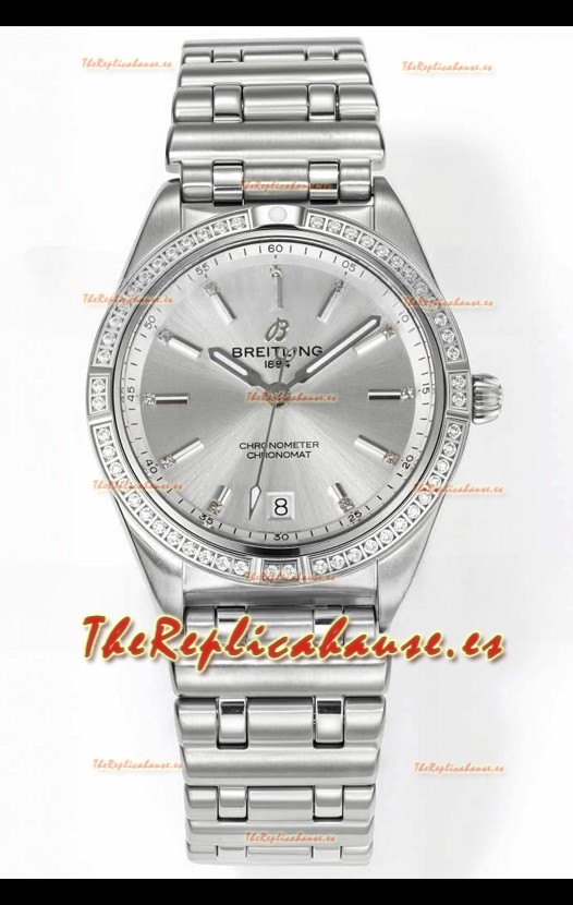 Breitling Chronomat 36MM Acero Inoxidable Casing Reloj Réplica Espejo 1:1 Dial Acero