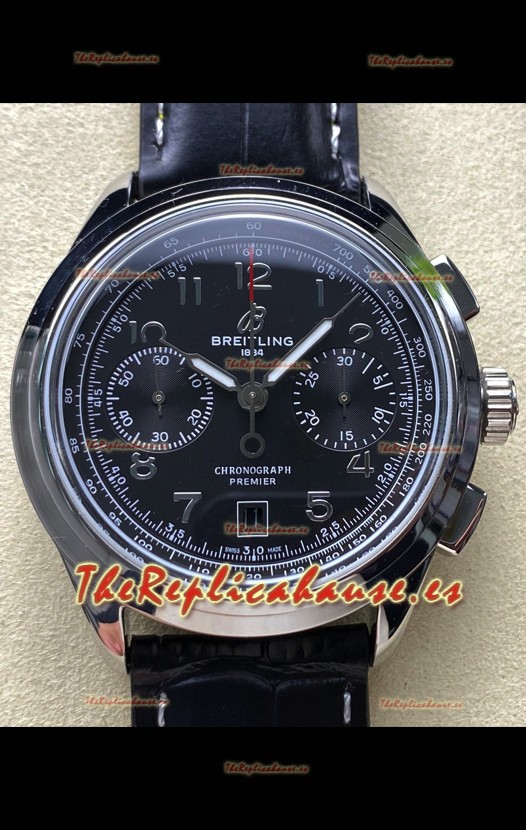 Breitling Premier B01 Chronograph 42 Edition Caja Acero Dial Negro - Reloj Réplica Espejo 1:1