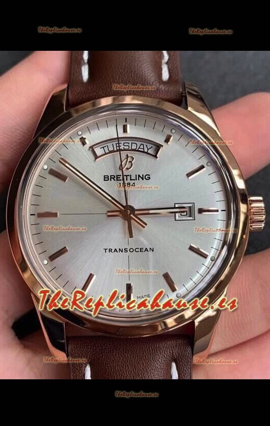 Breitling Transocean Dia y Noche Reloj Réplica Suizo en Dial Blanco Edición Espejo 1:1