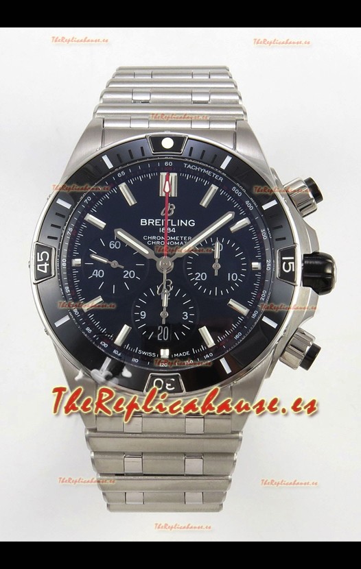 Breitling Chronomat Super Clone B01 42 Reloj Edición Suiza Acero 904L Dial Negro