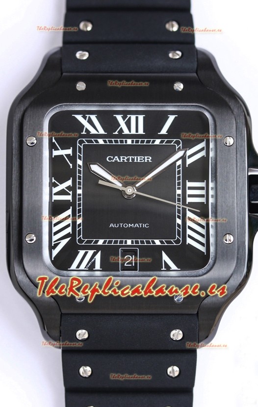 Santos De Cartier DLC Coated Casing 1:1 Mirror Swiss Replica Watch 40MM