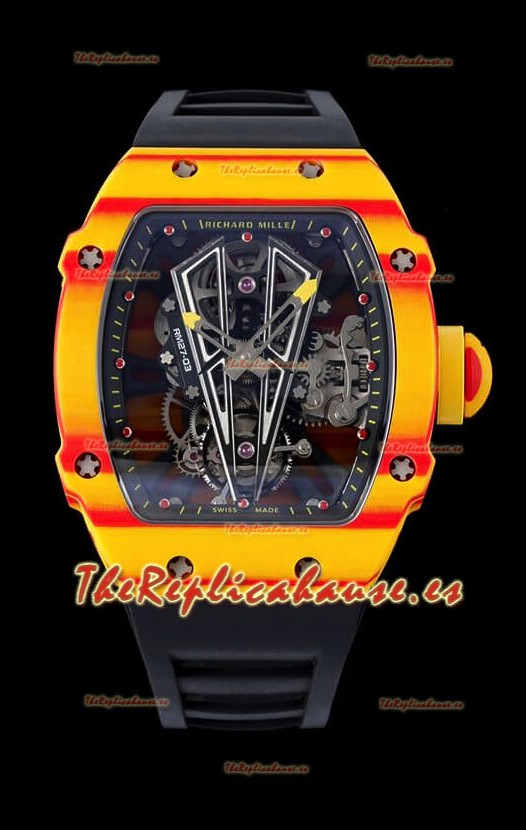 Richard Mille RM27-03 Rafael Nadal Genuine Tourbillon Movement Reloj Réplica a Espejo 1:1