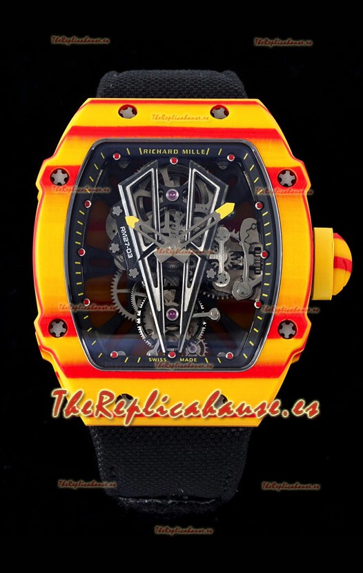 Richard Mille RM27-03 Rafael Nadal Genuine Tourbillon Movement Reloj Réplica a Espejo 1:1