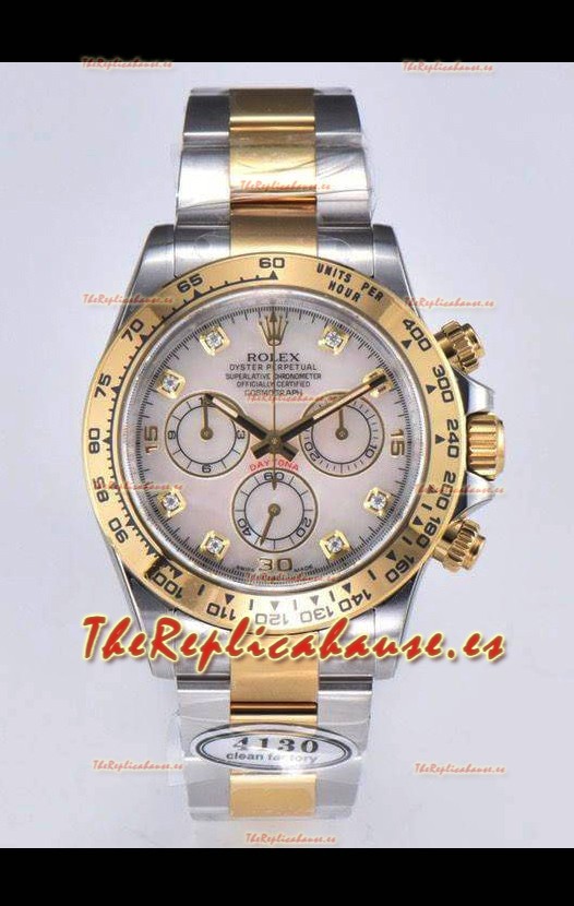 Rolex Cosmograph Daytona M116503-0007 Oro Amarillo 2 Tonos Movimiento Original Cal.4130 - Reloj Acero 904L