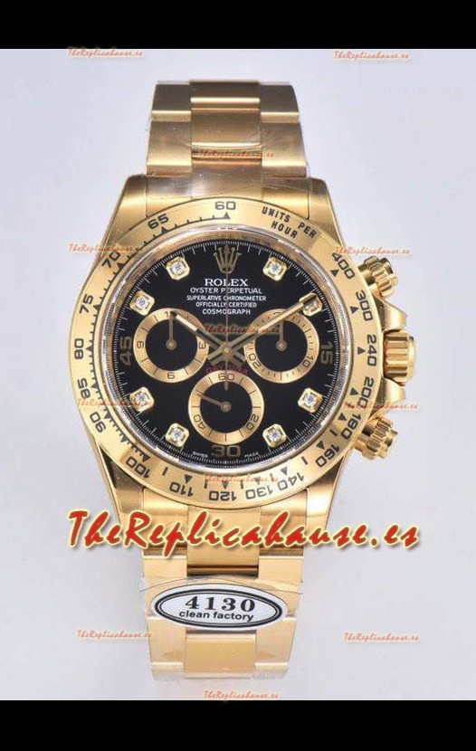 Rolex Cosmograph Daytona M116508-0016 Oro Amarillo Movimiento Original Cal.4130 - Reloj Acero 904L