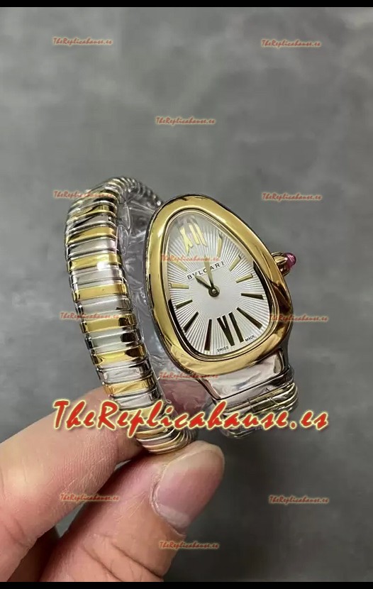 Bvlgari Edición Serpenti Reloj Caja Dos Tonos Oro Amarillo en Calidad Espejo 1:1