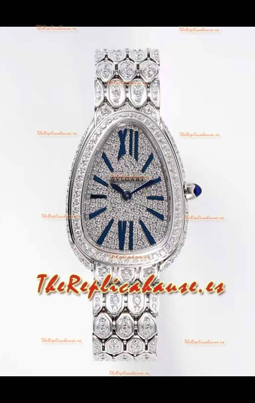 Bvlgari Edición Serpenti Seduttori Relon Caja Acero Diamantes - Réplica Espejo 1:1