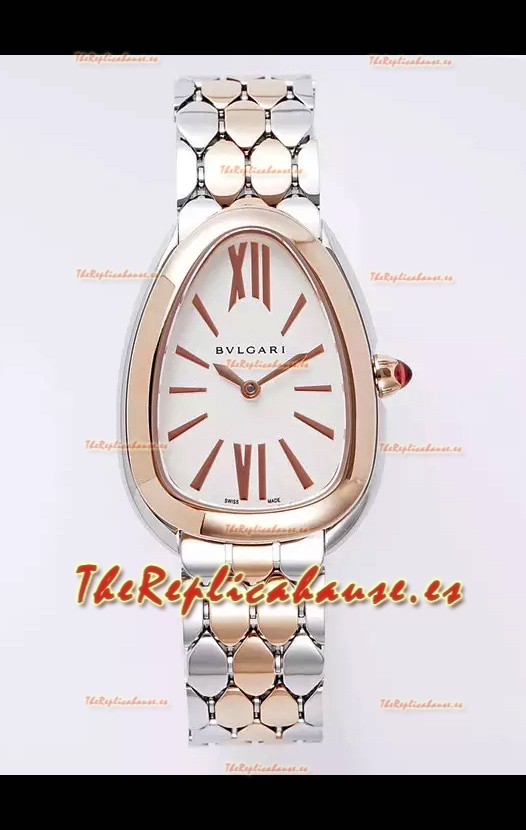 Bvlgari Serpenti Seduttori Edition Caja en Oro Rosado Dos Tonos Reloj Super Clone