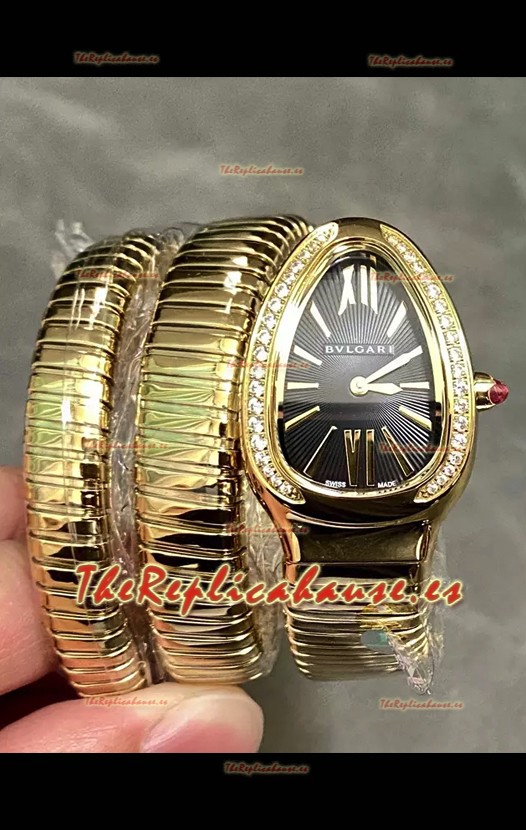 Bvlgari Serpenti Tubogas Double Spiral Rose Gold Super Clone Reloj Réplica