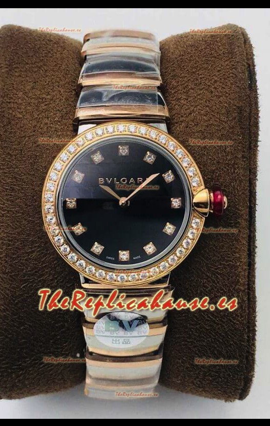 Bvlgari LVCEA Edition Reloj en Dos Tonos Acero Oro Rosado - Réplica a Espejo 1:1