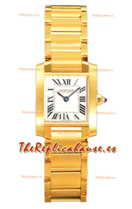 Cartier Tank Francaise Oro Amarillo Reloj Répolica de Cuarzo Suizo 25.70MM