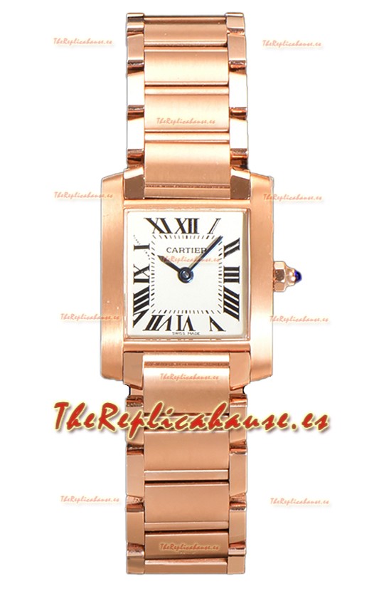 Cartier Tank Francaise Oro Rosado Reloj Réplica Cuarzo 25.70MM