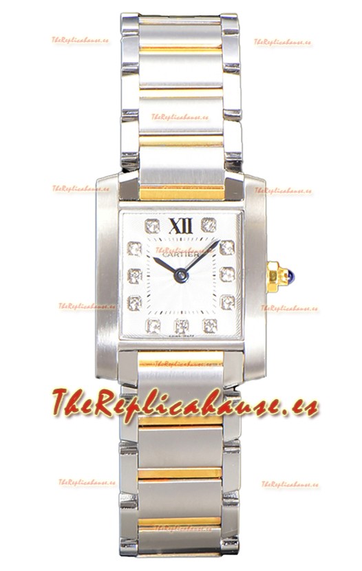 Cartier Tank Francaise Oro Amarillo Dos Tonos Reloj Réplica Cuarzo Suizo 25.70MM