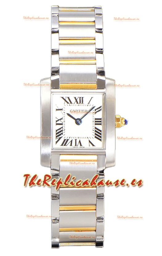 Cartier Tank Francaise Oro Amarillo Dos Tonos Reloj Réplica Cuarzo Suizo 25.70MM