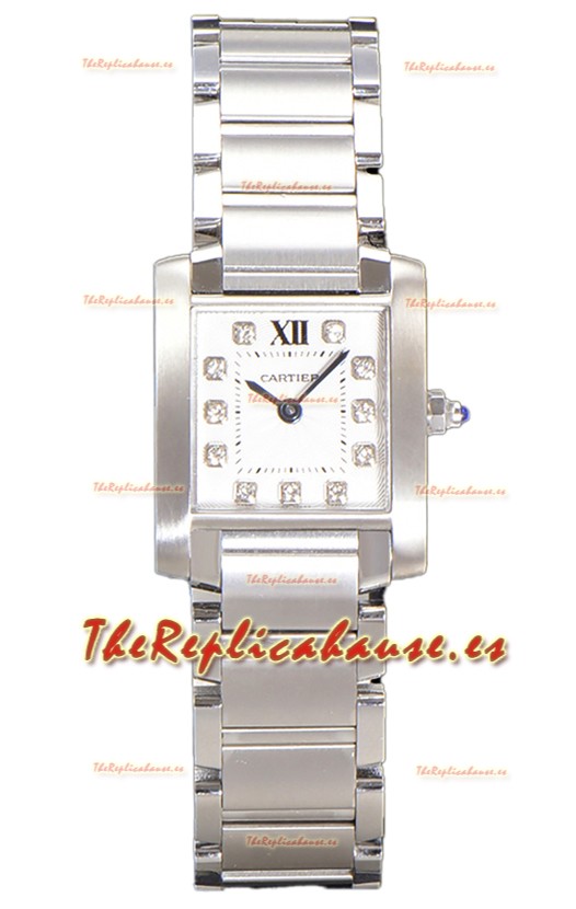 Cartier Tank Francaise Acero Inoxidable Reloj Réplica de Cuarzo Suizo 25.70MM 