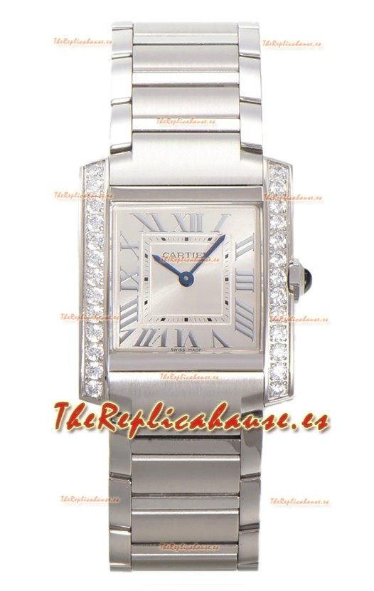 Cartier Tank Francaise Acero Inoxidable Reloj Réplica de Cuarzo Suizo 25.70MM 