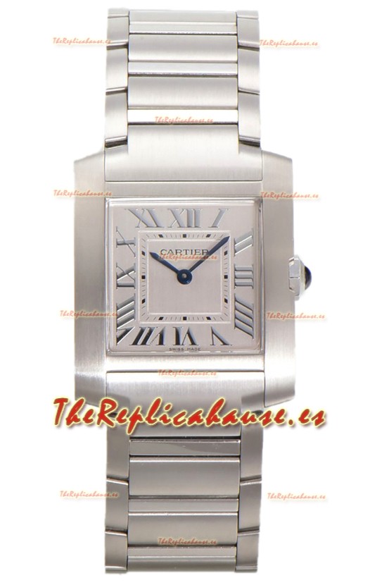 Cartier Tank Francaise Acero Inoxidable Reloj Réplica de Cuarzo Suizo 25.70MM 