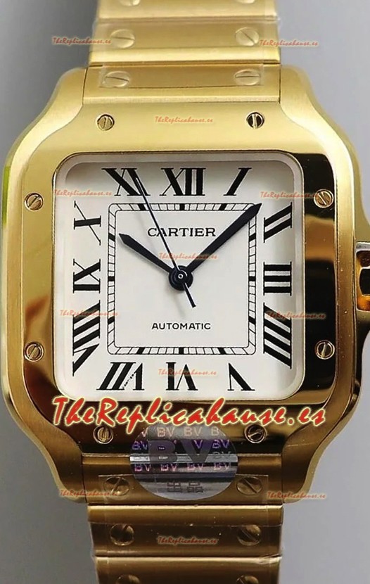 Santos De Cartier Réplica Espejo 1:1 - 36MM Oro Amarillo Reloj Movimiento Suizo