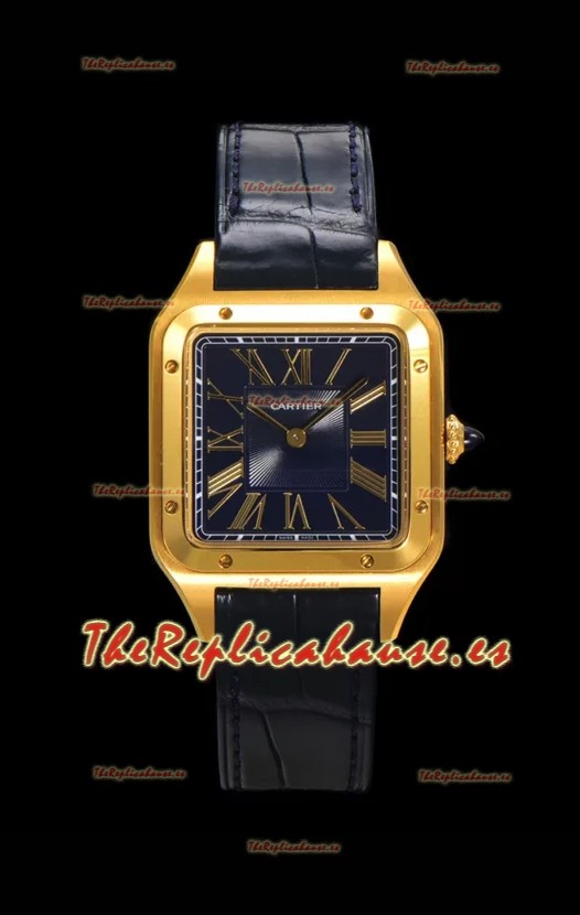 Cartier Santos Dumont 31.4MM Reloj Edición Super Clone Caja en Oro