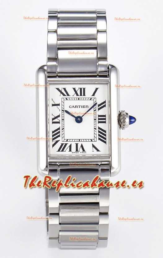 Tank Must De Cartier Super Clone Reloj Réplica Suizo 27MM Dial Blanco